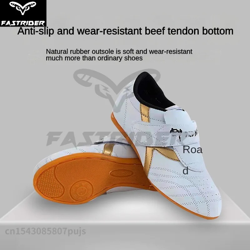 Taekwondo Shoes for Men and Women Martial Arts Training Anti Slip Cowhide Sole Shoes Comfortable Breathable Kung Fu