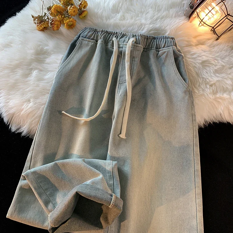 بنطلون جينز رجالي فاخر قصة مستقيمة