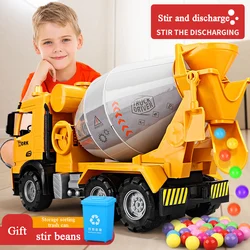 Oversized Mixer Truck Transporter City Engineering Vehicle Set Large Crane Light Music Car Toy Boy Child Educational Gift