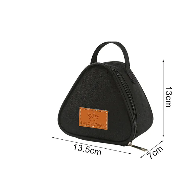 Geantă de prânz triunghiulară cu folie de aluminiu, geantă de orez cu bile, drăguță, portabilă, pentru exterior, pentru student, cutie de prânz_voghion.com