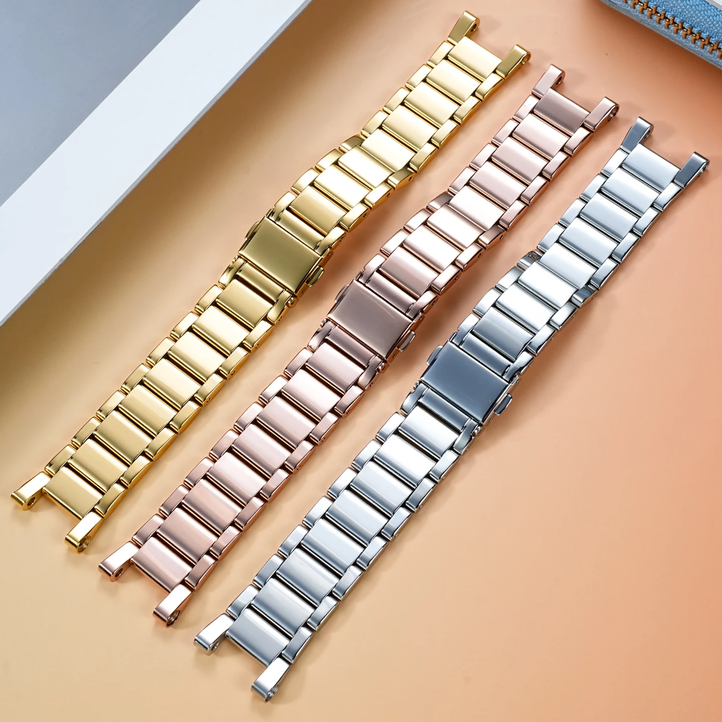 Elegant 20x12mm Stainless Steel Women's Watch Strap Bracelet