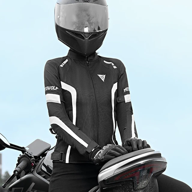 Women's Motorcycle Jacket Summer Breathable Mesh Motorcycle Riding Jacket Windproof And Anti Drop Motorbike Jacket Women