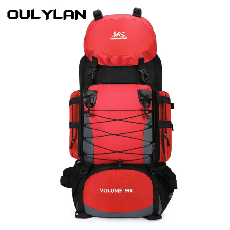 

Outdoor Mountaineering Bag 90L Large Capacity Travel Backpack Waterproof Luggage Rucksack Climbing Camping Tent Backpacks