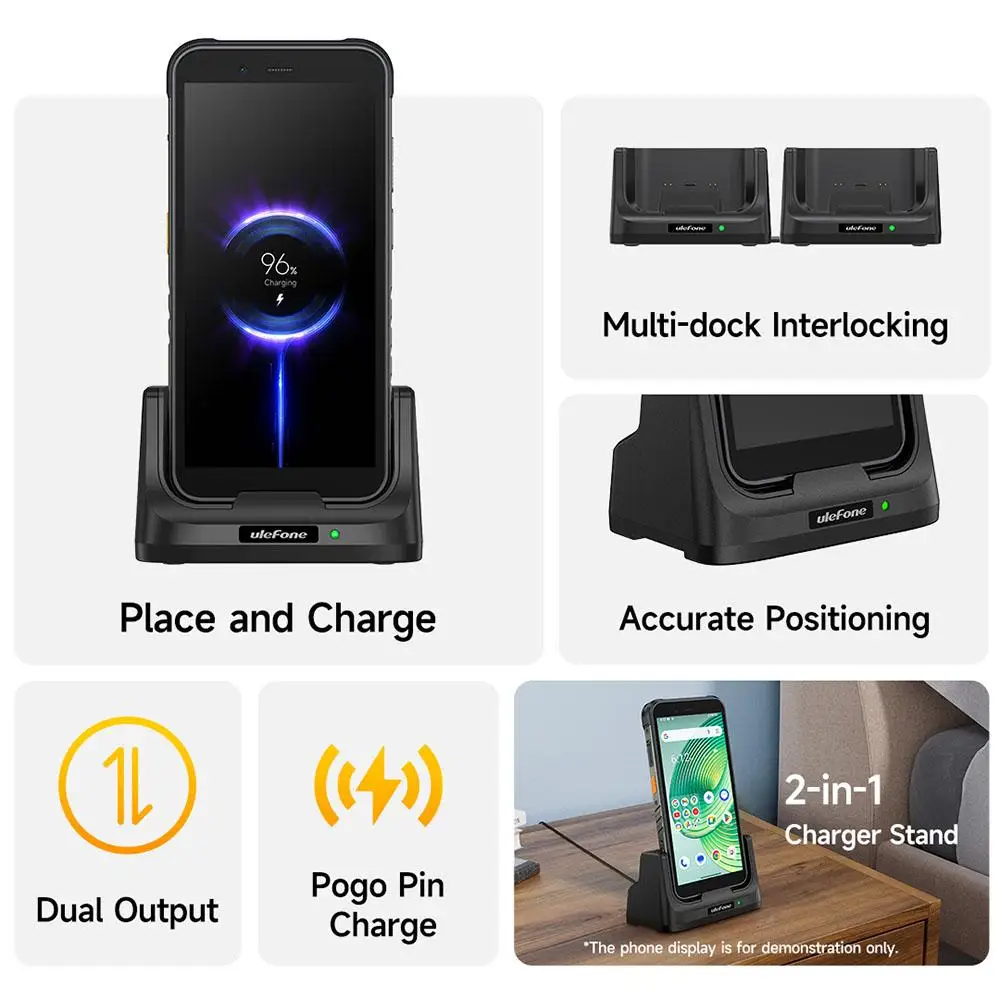 For Ulefone RugKing / RugKing 2 Pro / 3 Pro / 4 Pro Ulefone USB-C / Type-C Desk Charging Dock