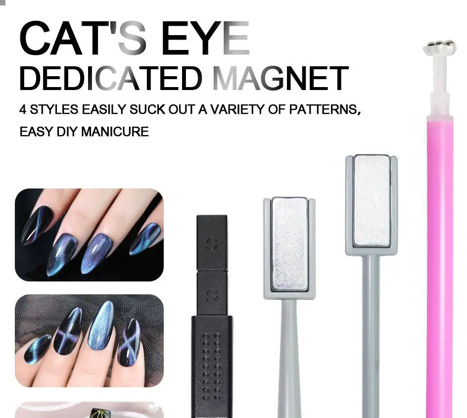 Description Picture 4 of itemArte Clavo New Cat Eye Magnetic Stick 4 Styles Nail Art Tools Magnet For Nail Gel Polish 3D Magic Effect Line Strip Magnetic Pen