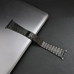 Luxucy Premium Stainless Steel Watch Strap for 38mm 40mm 41mm (Black)
