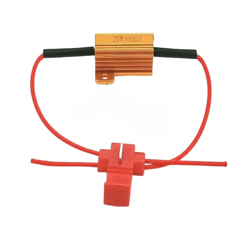 2/4Set 25W 50W Load Resistor 6ohm 8ohm 10ohm LED Bulb Reverse Light Turn Signal Fog Lam 25w 50w Wirewound Aluminum Resistor