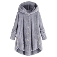 Fashion Trend Autumn and Winter Press-pleated Printed Turn-collar Long-sleeved Shirt Two-piece Furry Coat - Image 3
