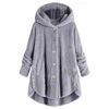 Fashion Trend Autumn and Winter Press-pleated Printed Turn-collar Long-sleeved Shirt Two-piece Furry Coat 3
