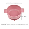 Baby Safety silicone Tableware Autonomous Eating Training Complementary Food Bowl Double Handles With Suction Cup Anti-Drop Bowl 2