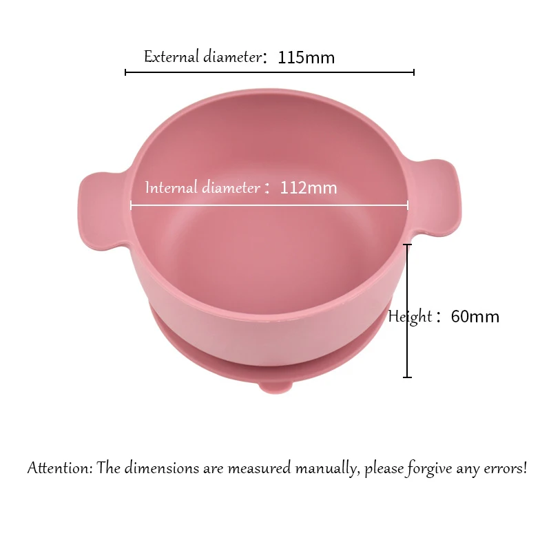 Food-Grade Silicone Baby Bowl w/ Suction Cup Anti-Spill Durable & Safe Eating Training Feeding tableware For Toddlers BPA Free 2