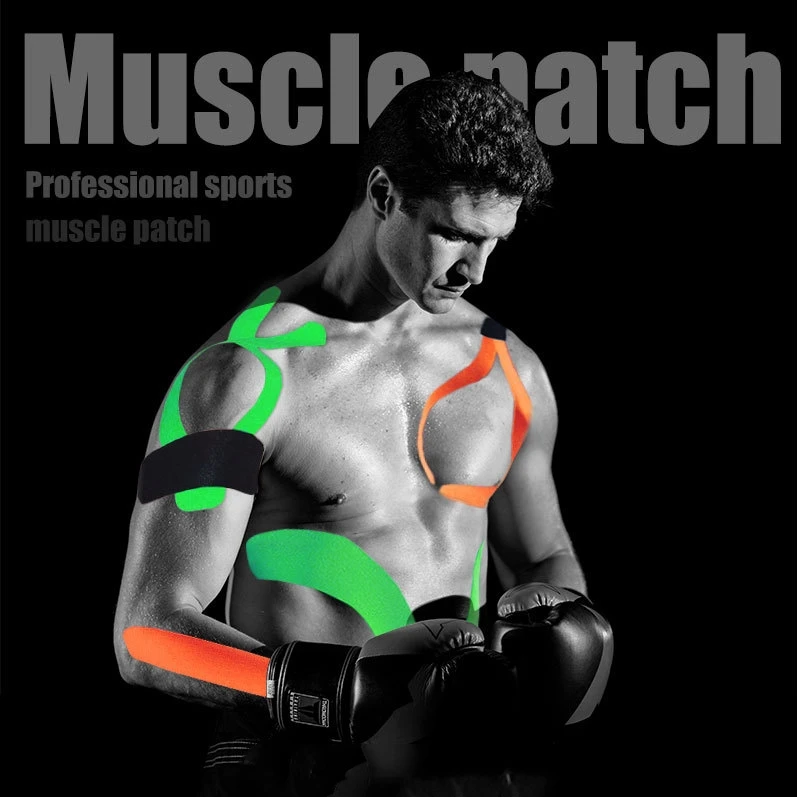 Description Picture 2 of itemKinesiology Tape Muscle Patch Sports Bandage Medical Athletic Recovery Self Adherent Bandage for Muscle Pain Relief