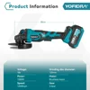 Yofidra 125mm Brushless Electric Angle Grinder 3 Gear Variable Cordless Grinding Cutting Woodworking Tool For Makita 18V Battery 2