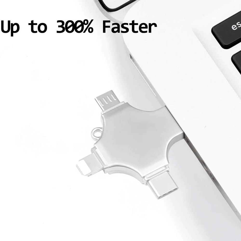 Binful Usb 3.0unidade Flash em 256gb 128gb 64gb 32gb Metal For Iphone 6s 6plus 7plus x Usb Otg Lightning in Pen Drive For Ios External Storage Devices Pen Drive Transmissão de Alta Velocidade Envio - Imagem 3