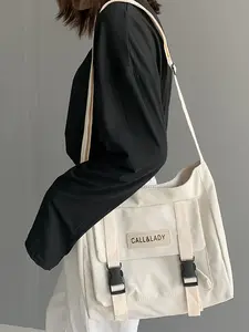 Японская простая сумка-мессенджер, Ранняя Студенческая нейлоновая Водонепроницаемая Холщовая Сумка, сумки через плечо для женщин, сумки