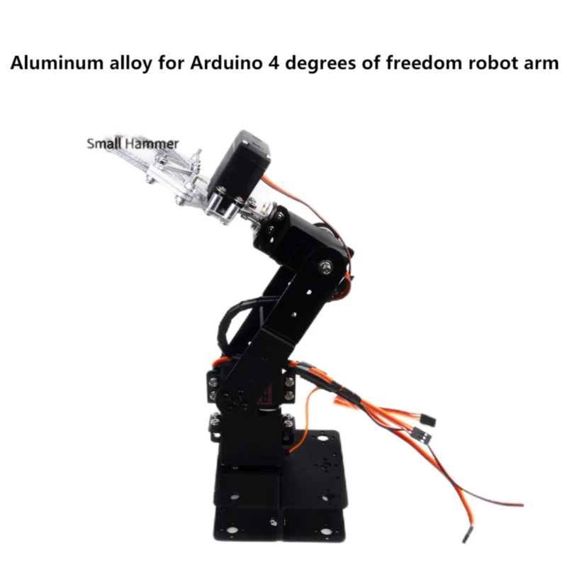 4 Dof Unassembled Robot Arm With Claw Gripper Aluminum Alloy Manipulator Servo Bracket Mechanical Claw For Arduino Robot DIY Kit