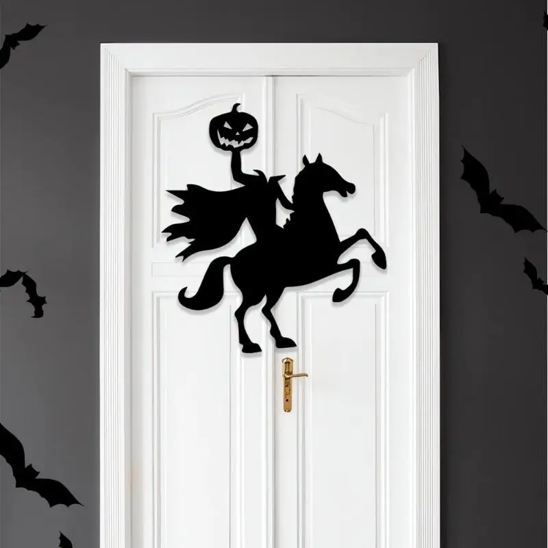 Creative Design Halloween Door Decor Sticker Evil Festival Decorate Wall Stickers Suitable Celebrate Party Decor Supplies