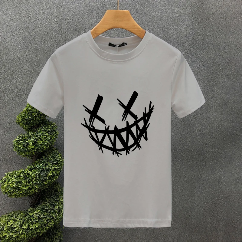 T-shirt uomo oversize in cotone con stampa creativa_voghion.com