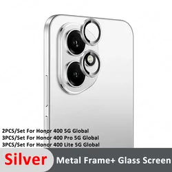 Premium 3D Metal Camera Lens Protector Film - Honor400 Pro Global (Silver 01)