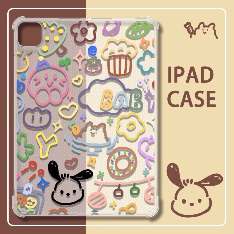 

Sanrio Pochacco Graffiti Cover For iPad Pro 11 12.9 Case Air 5 4 10.9 2022 Mini6 5 4 iPad 10th 10.2 Magnetic Cover Funda