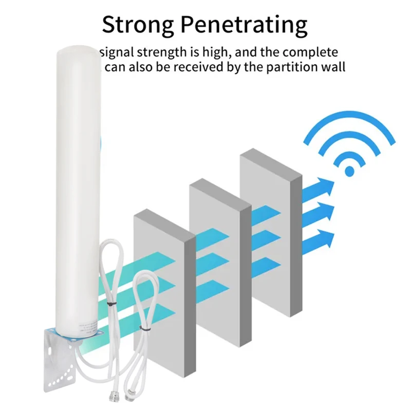SMA N 수 듀얼 케이블, 5G, 4G, LTE, 3G, GSM 지붕 안테나, IP67, 야외 방수, 18DBI 옴니, 외부 라우터, 무선 공중, 2*2