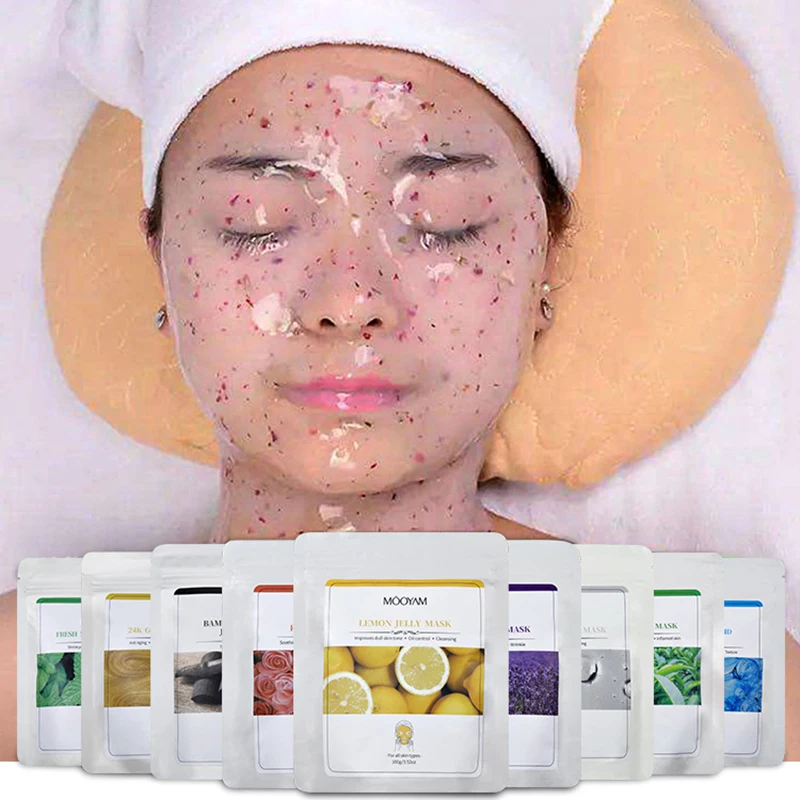 Mascarilla Facial hidratante para Spa, máscara de gelatina suave en