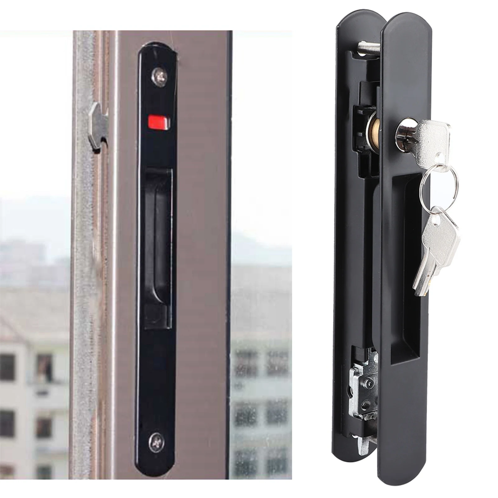 Door Lock Household Supplies Sliding Door Window Hook Lock Modern Mobile Single Double Sided Catch for Home