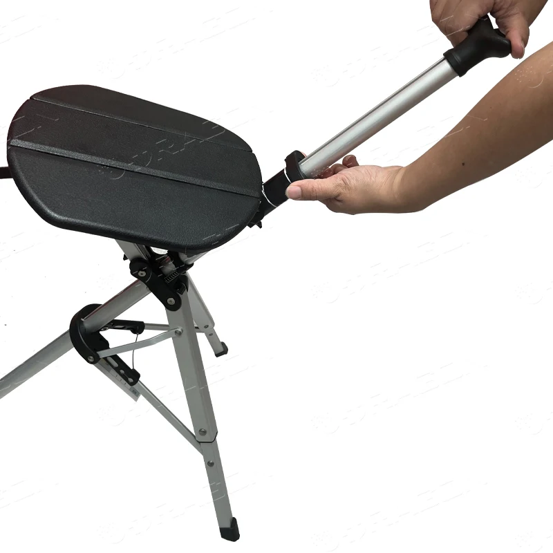 Portable Aluminum Alloy Elderly Crutch Chair Folding Walking Sticks Cane with Seat 6