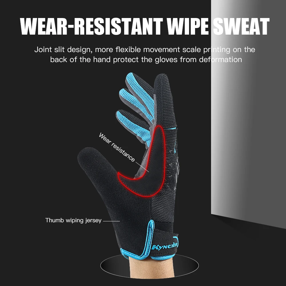 Cycling Anti-slip Full Finger Gloves MTB Bike Bicycle Gloves Pad Men Women Breathable Anti-shock Sports