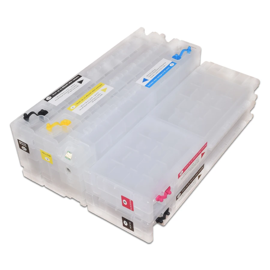 Cartucho de Tinta Recarregável com Chip Adequado para Impressoras Epson T3000 T5000 T7000 T5070 T7070 T3200 T5200 T7200 T3270 T5270 T7270 700ml