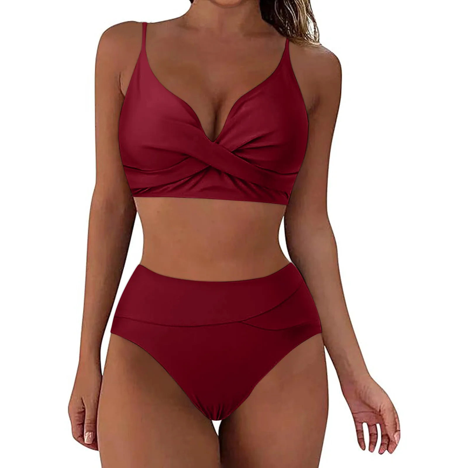 

Женский раздельный сексуальный комплект бикини, модный бюстгальтер пуш-ап с подкладкой без стальных трусов с высокой талией, купальник в стиле пэчворк, комплект из двух предметов