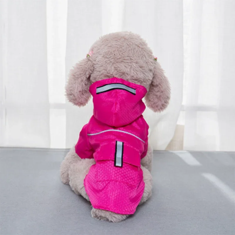 Monochrome Dog Hooded Raincoat 4