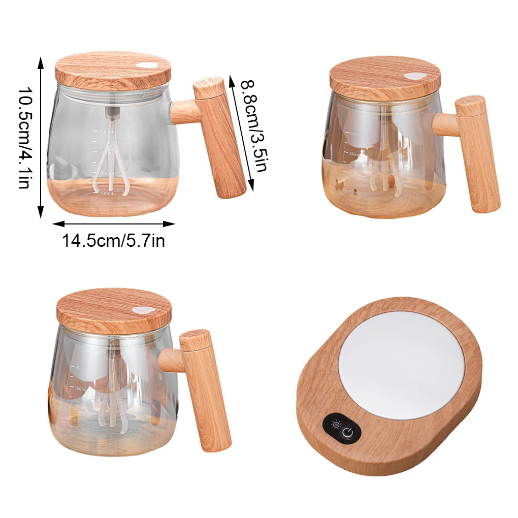 BPA-free Waterproof Glass Self Stirring Mug Gift Idea Eco-friendly Product Self Stirring Coffee Mug