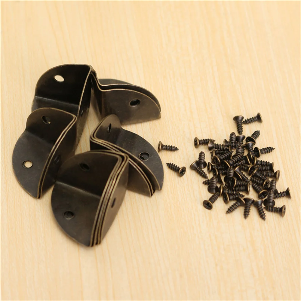 Angle Yards Three Corners Code Decorative Metal Jewelry Boxes Wooden Box Corners Furniture Hardware 12sets, furniture hardware, angled furniture hardware