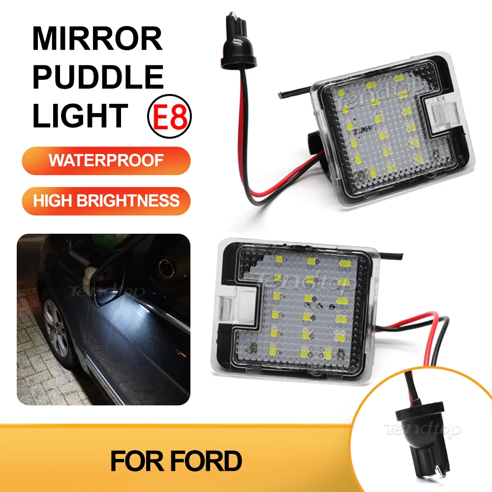 

2Pcs For Ford Focus 3 Escape 3 Mondeo 4 5 Kuga 1 2 Galaxy 2 C Max S Max Car Courtesy Lamps LED Under Side Mirror Puddle Light