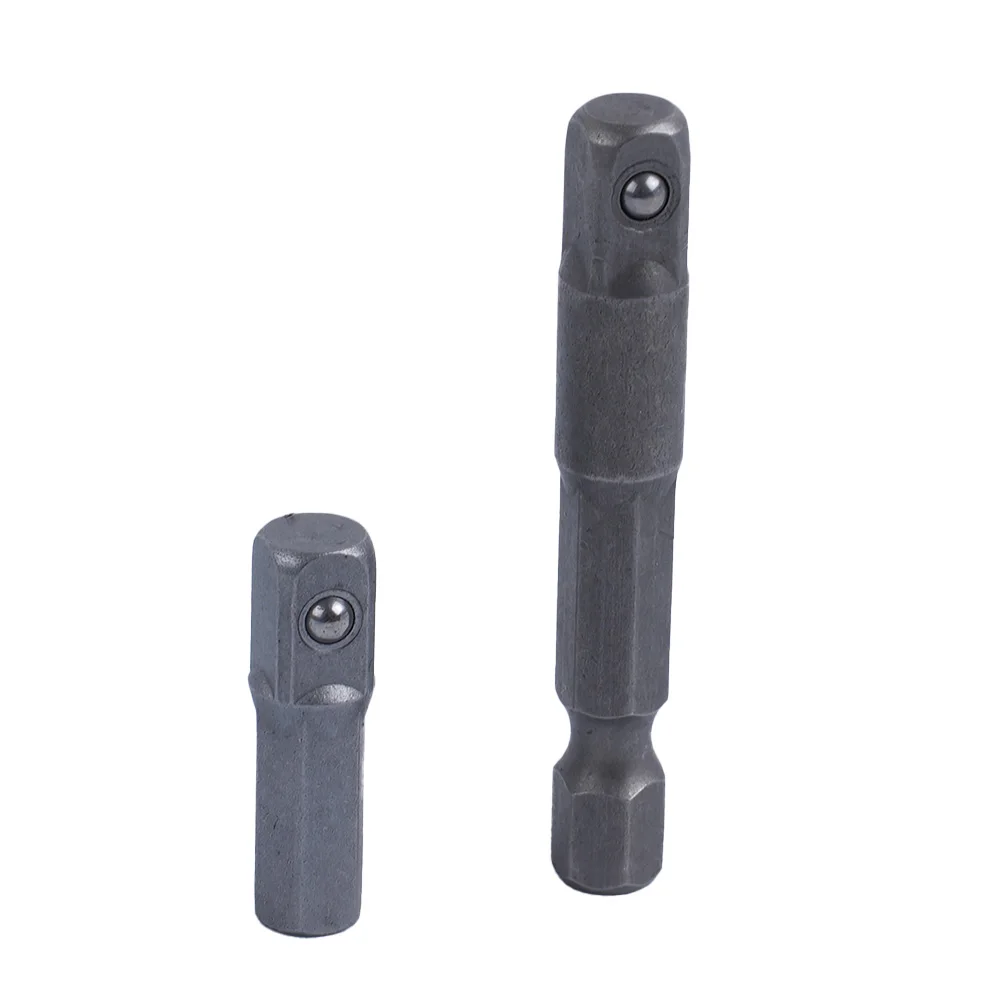 

Parts 25mm/50mm Length Socket Adapter 2pcs 1/4 Hex Shank Drive Extension Rod For Quick Change Chuck Systems