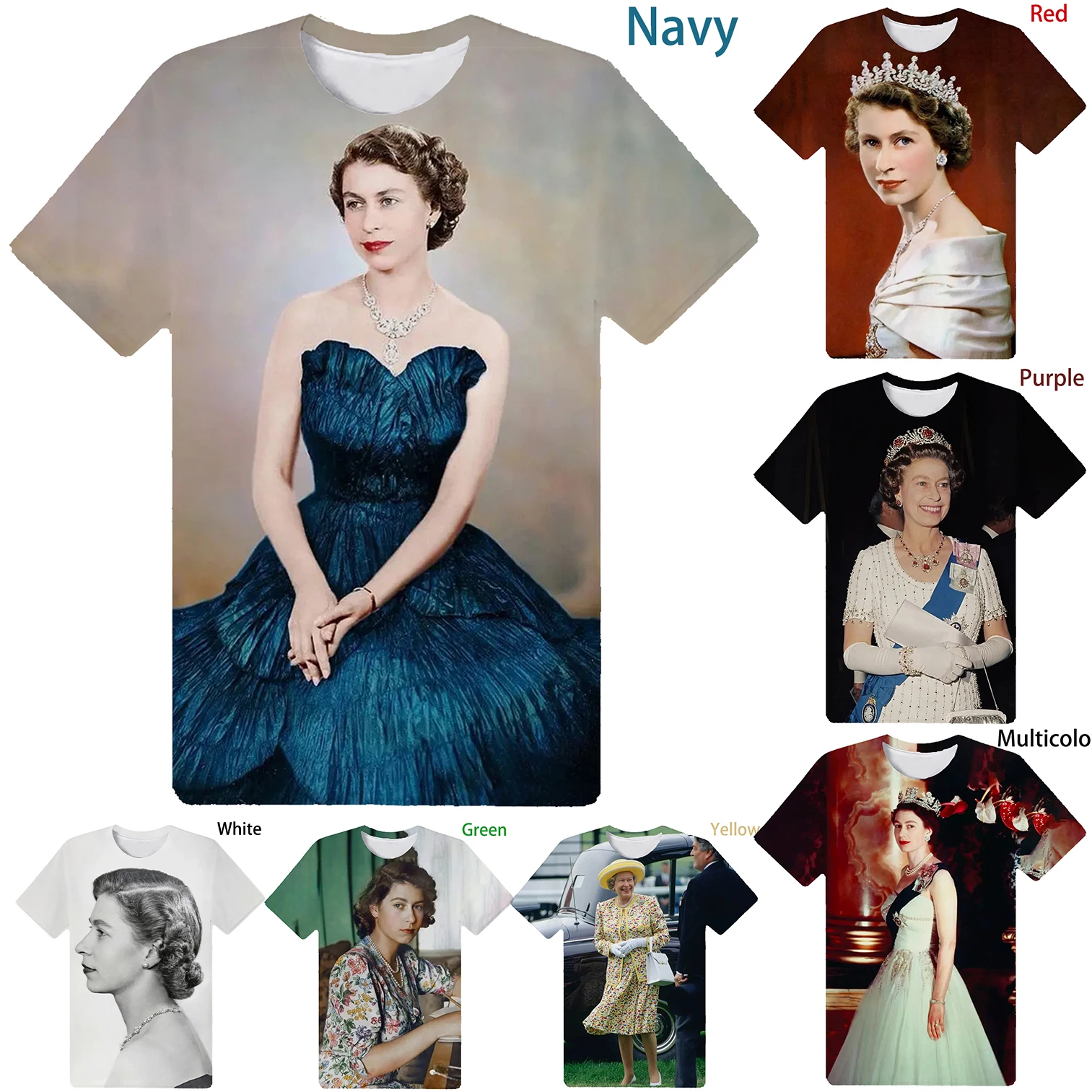 

Newest Fashion 3D Print Young UK Her Majesty Queen Elizabeth II TShirt Men/Women T Shirt Boy/Girl Streetwear Kids/Child Tees