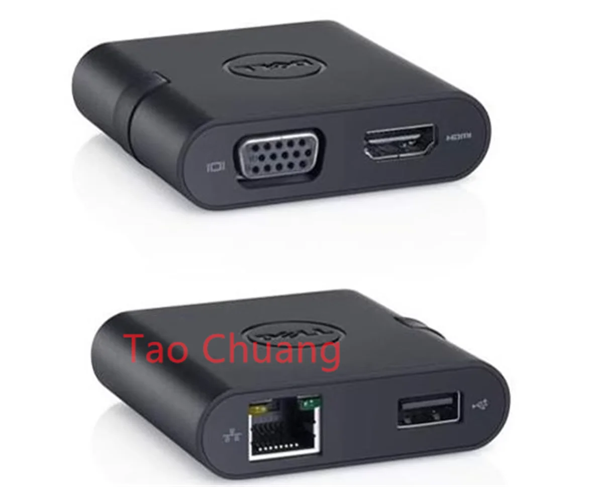 Conversor Quad Usb Tipo-c para Dell Da200 Hdmi Vga Ethernet Usb 3.0 0rnhdn