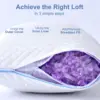 Shredded Memory Foam Pillows for Sleeping 2 Pack - Cooling Bed Pillows Standard Size Set of 2 - Firm Pillow for Side 5