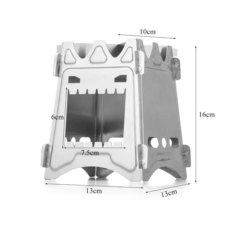 

Camping Stove Stainless Steel Backpacking Stove Potable Wood Burning Stoves for Picnic BBQ Camp Hiking