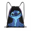 Custom Kawaii Stitch Drawstring Backpack Bags Women Men Lightweight Cartoon Gym Sports Sackpack Sacks for Training 1