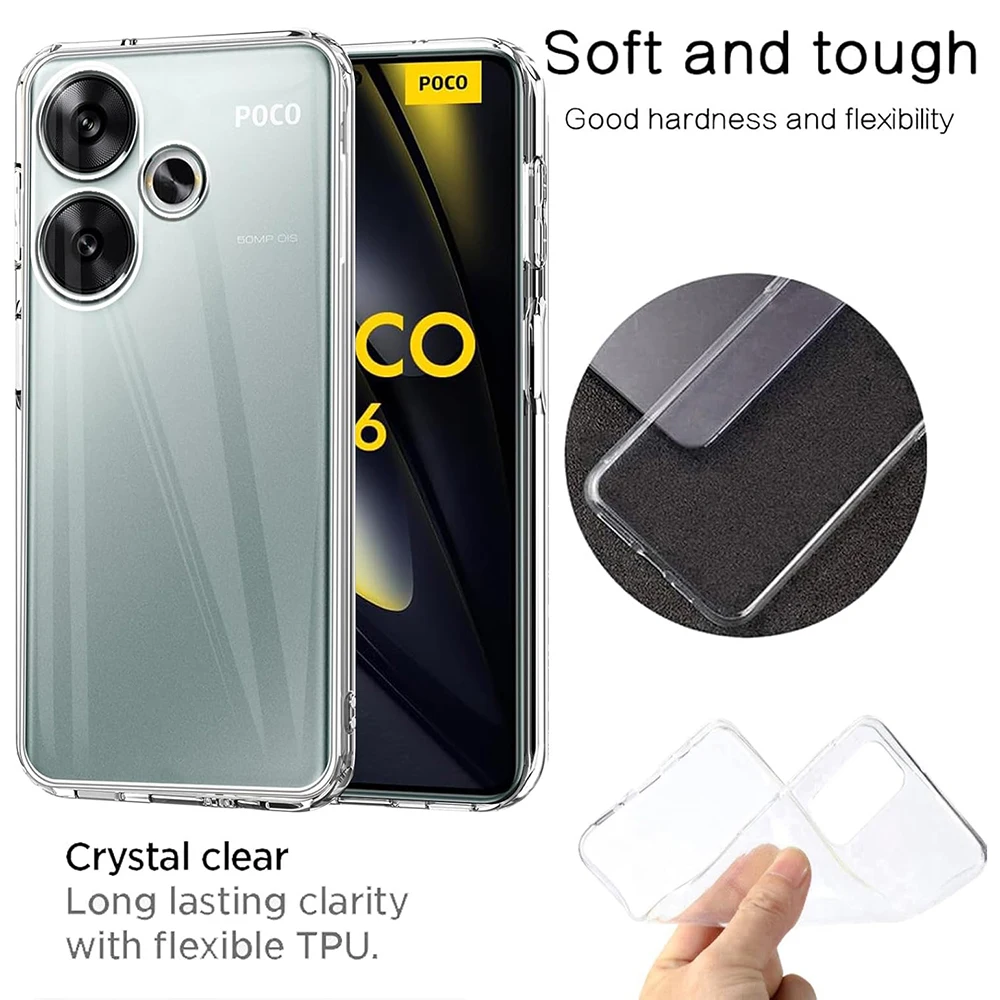 Ultra Thin Transparent Silicone Soft Case - Clear Protective Back Cover