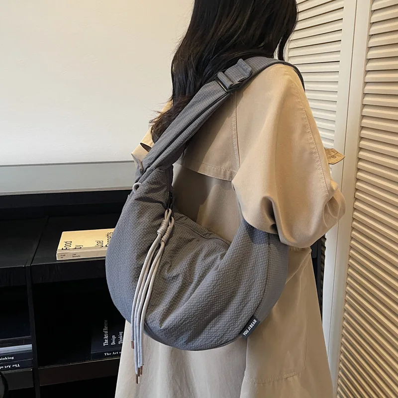 Borsa Hobo di nuova moda da donna Borse a tracolla comode e versatili Borsa a tracolla tote casual leggera di grande capacità Trend - immagine 2