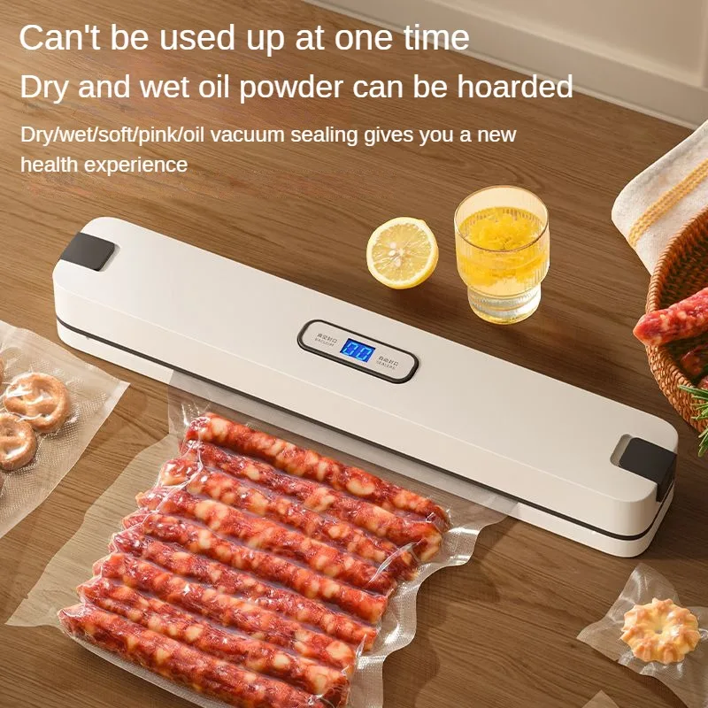 Automatic Food Vacuum Sealer, Household Vacuum Sealing, Packaging Machine, 10PCs Package Bags, 220V