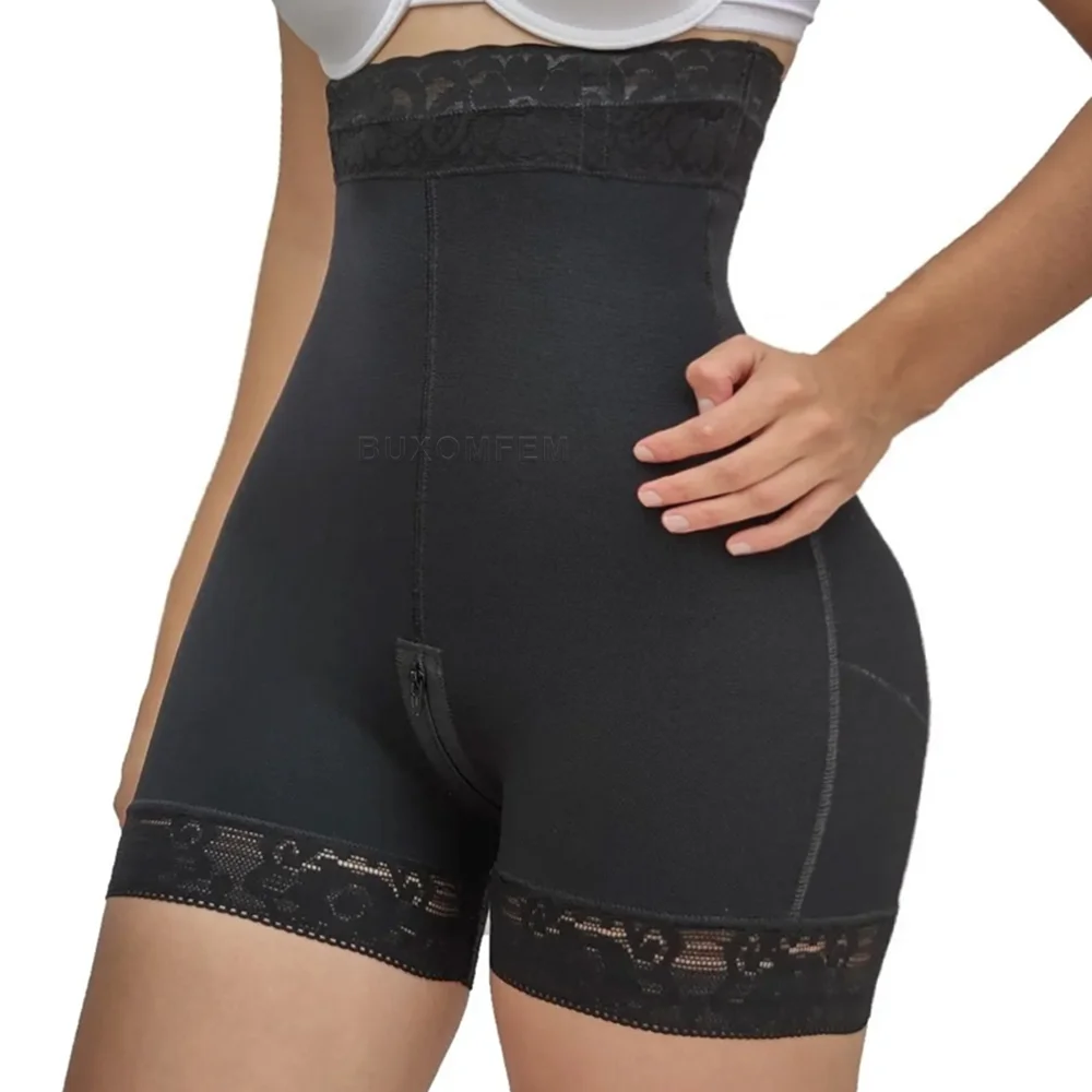 

High Waist Stitching Lace Short Butt Lifter Charming Curves Fat Burning Soft Stretchy Breathable High Waisted Leggings for Women