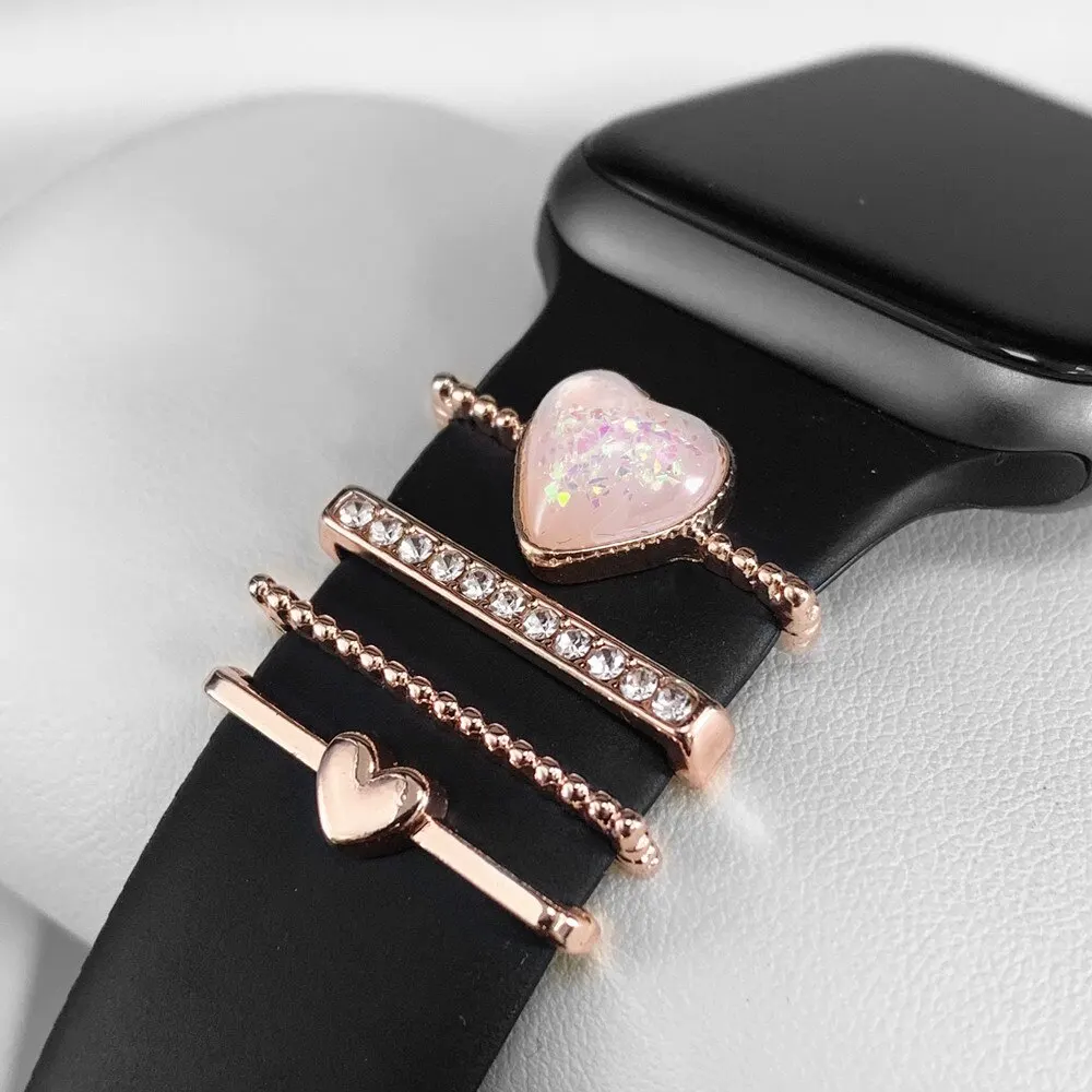 Decoration For Apple Watch Band 8 7 6 5 4 SE Diamond Jewelry Charms Accessories for Samsung/Huawei Strap 20/22mm No Includ Strap