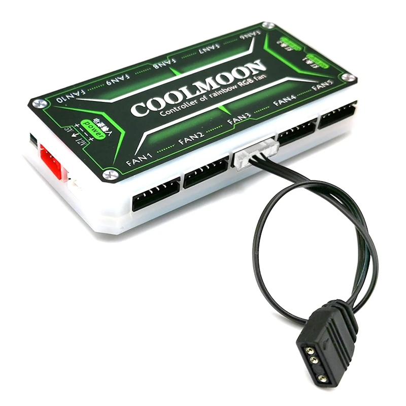 Fan Controller Adapter Cable 5V 3-pin To 6pin/ 4pin Converter 5V ARGB 3Pin to 4Pin 6Pin For Coolmoon Cool Moon Fans conversion cable adapter pwm fan expansion cable pwm fan cable
