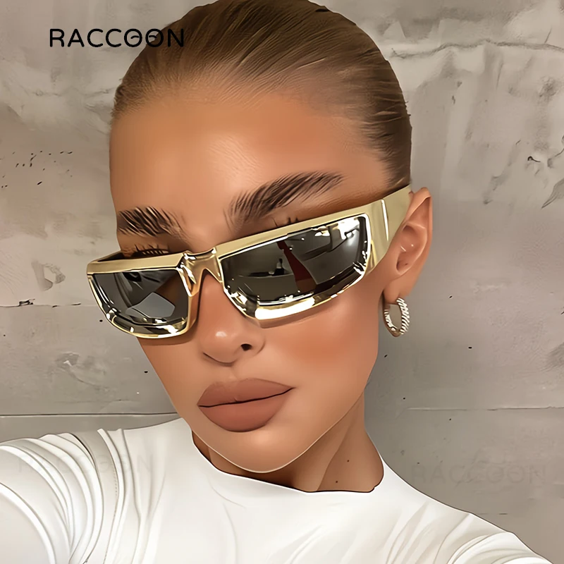 Luxe Gold Trim Wide Frame y2k Sunglasses 51RWc7tTrLL._AC_UY1000_.jpg main image 3