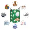 Custom Cartoon Marioed Super Mushroom Laundry Basket Collapsible Clothes Hamper for Nursery Kids Toys Storage Bag 5