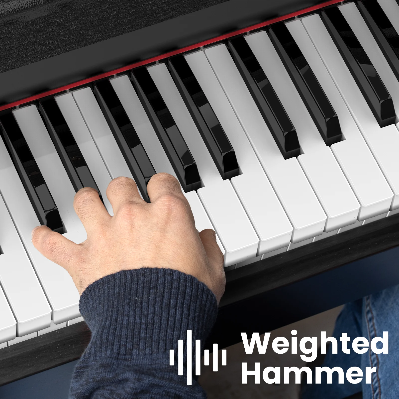 Digital Key Piano Weighted Keyboard Stand for Beginner Professional